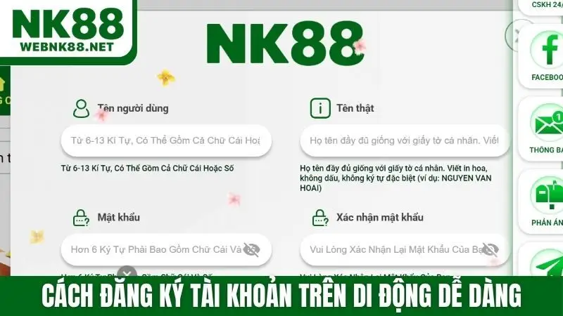 Cách đăng ký tài khoản trên di động dễ dàng