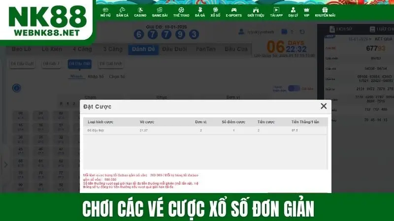 Chơi các vé cược xổ số đơn giản