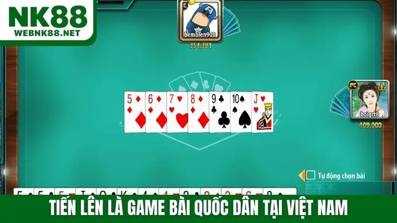 Tiến lên là game bài quốc dân tại Việt Nam